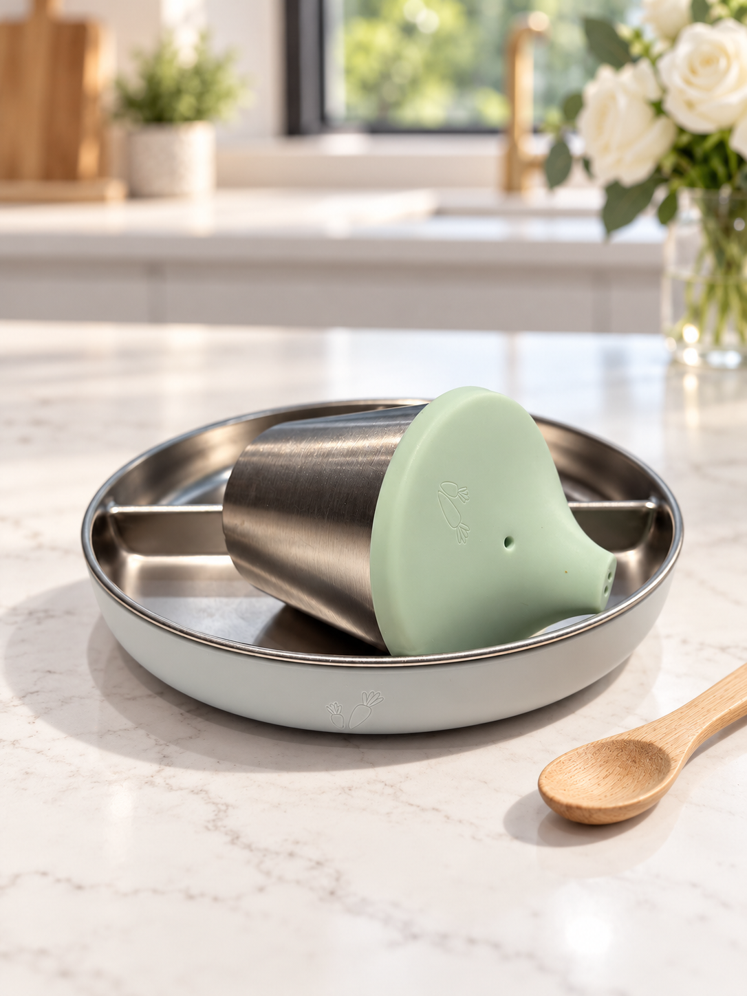 Duo Assiette + Gobelet Inox