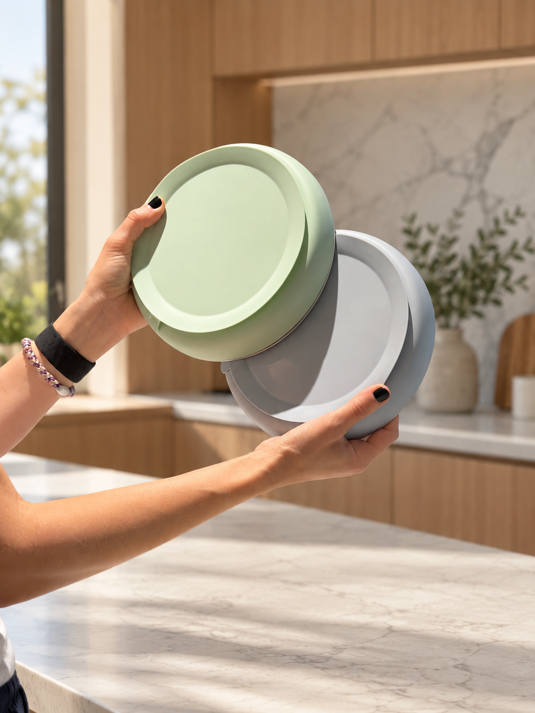 Duo Fratrie - 2 Assiettes Inox