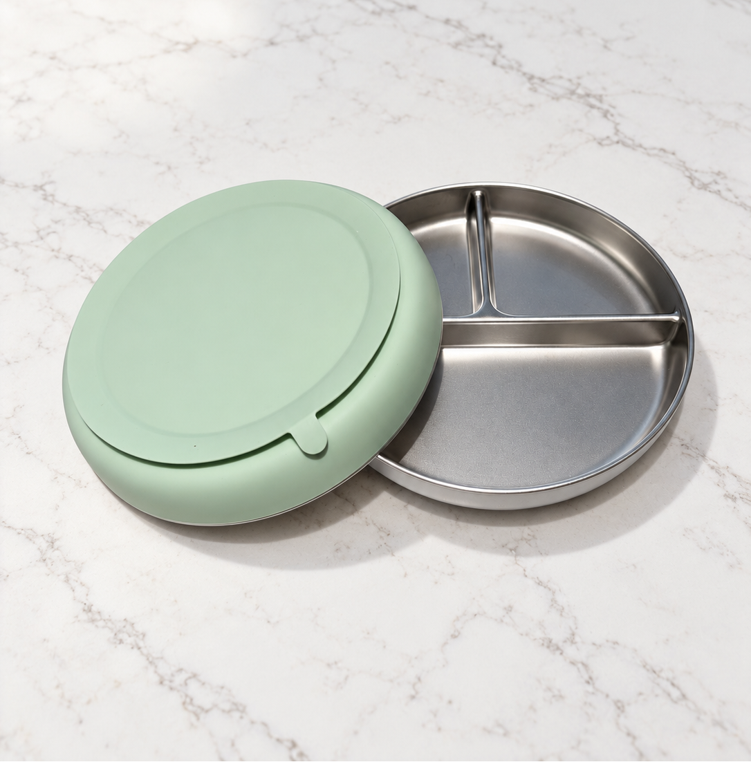 Duo Fratrie - 2 Assiettes Inox