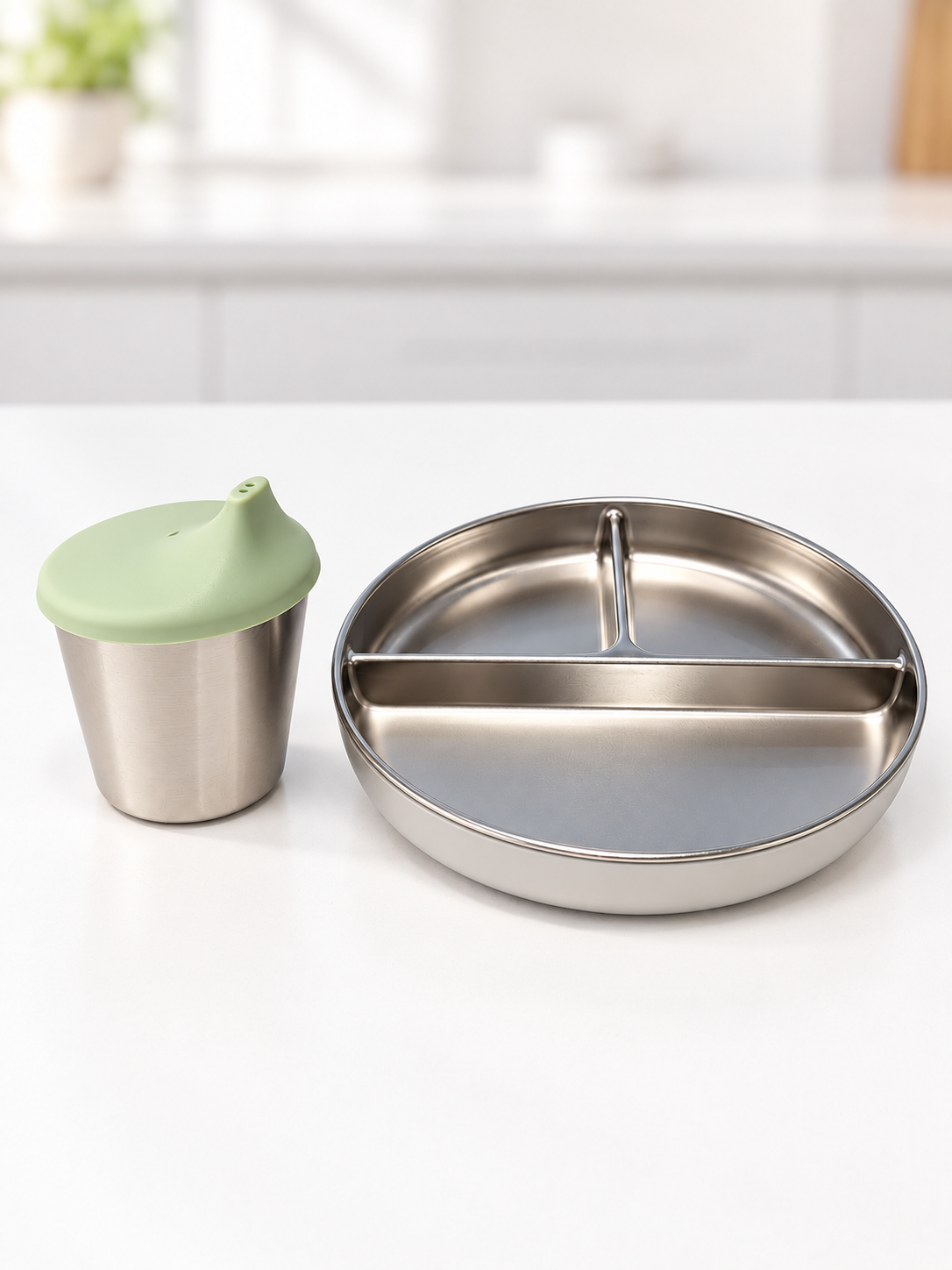 Duo Assiette + Gobelet Inox