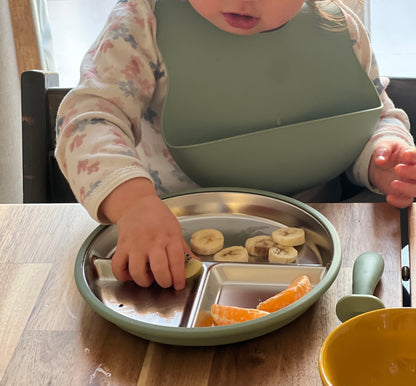 Set Premiers Repas Bébé en Inox et silicone premium