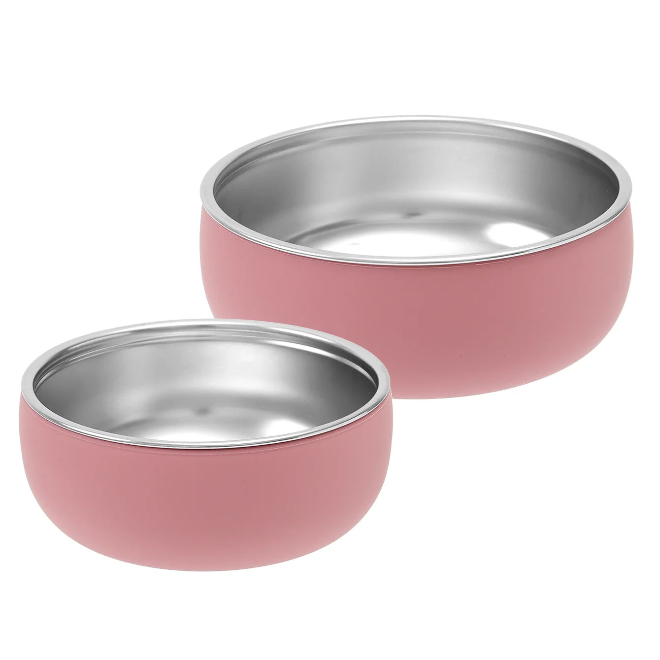 Set Repas Enfant 2 Pièces – Bol et Assiette en Inox avec Base Silicone