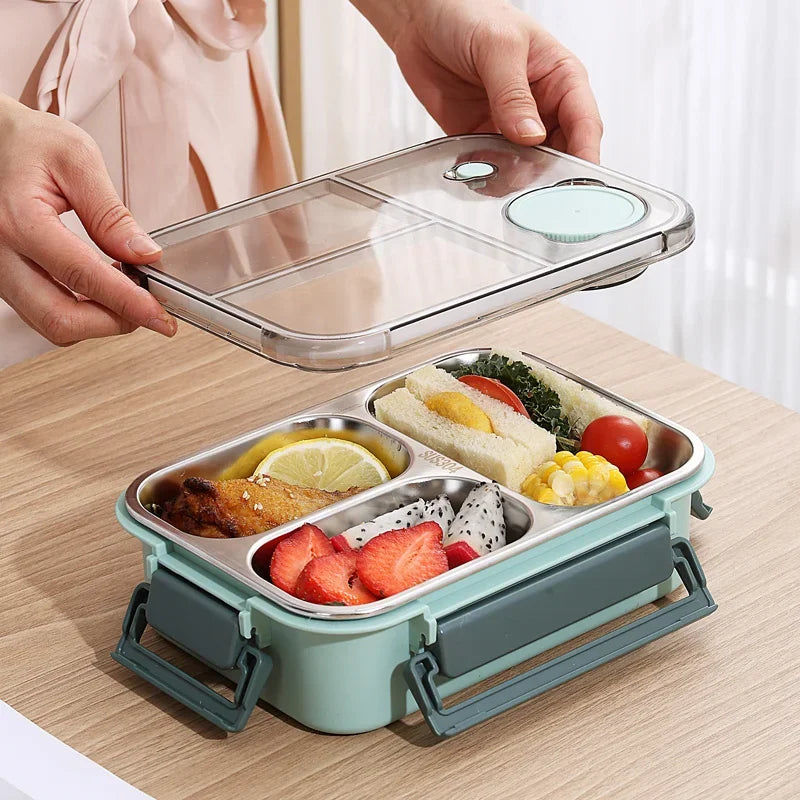 Lunch Box en Inox avec Couverts enfant et adultes 