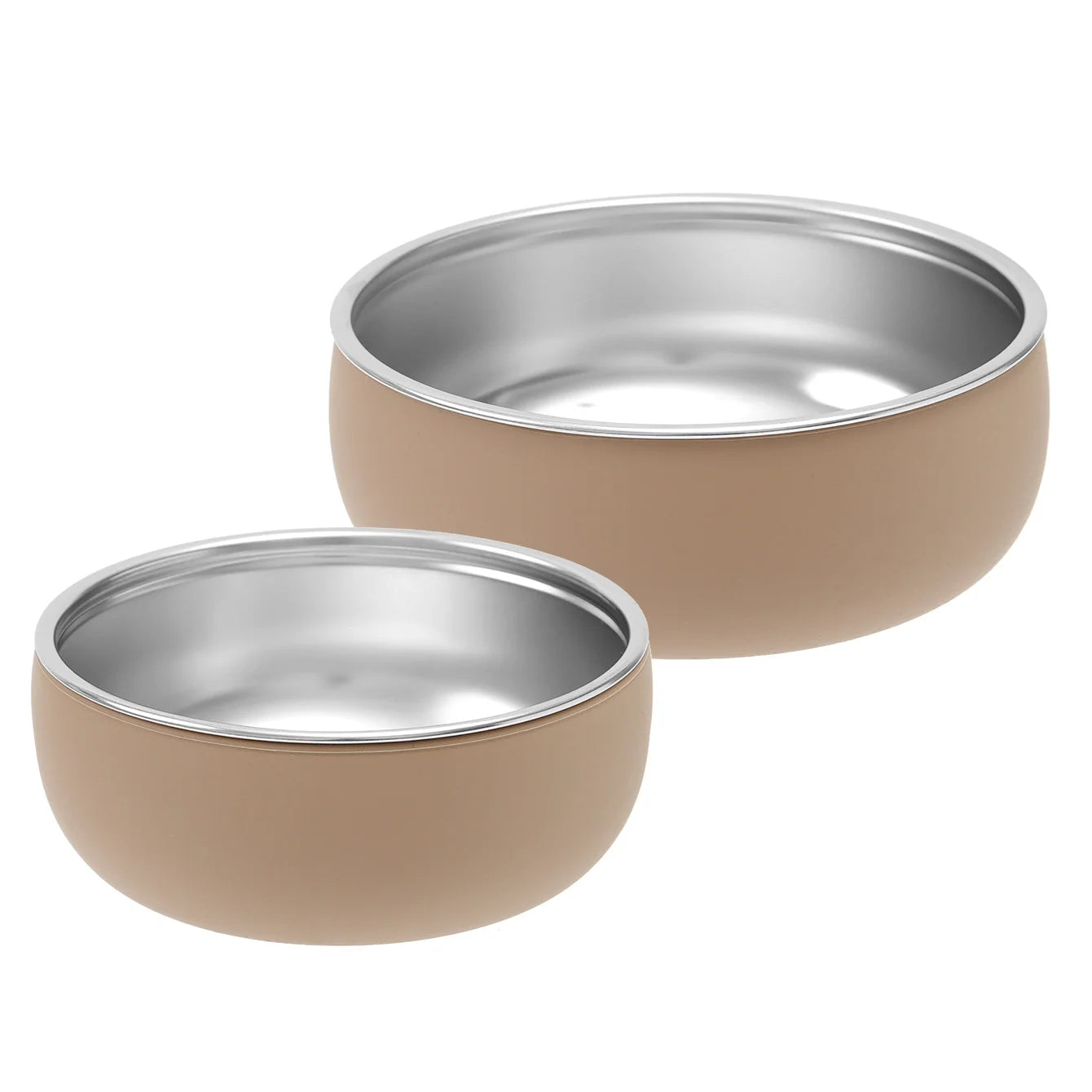 Set Repas Enfant 2 Pièces – Bol et Assiette en Inox avec Base Silicone