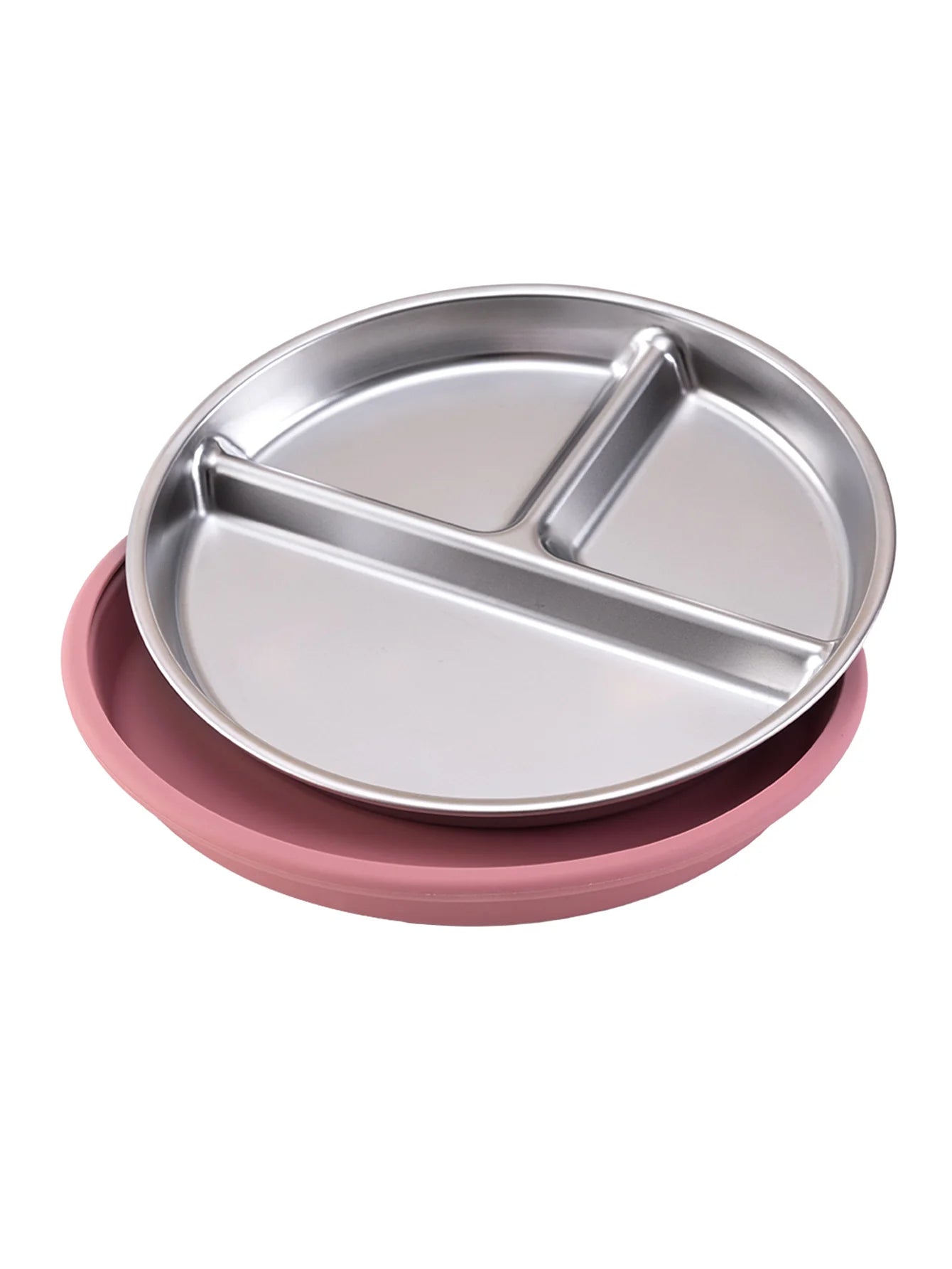 Assiette en Inox avec Ventouse – Vaisselle Bébé Antidérapante