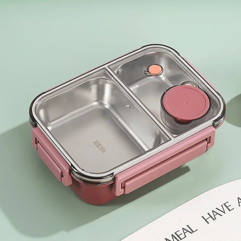 Lunch Box en Inox avec Couverts enfant et adultes 