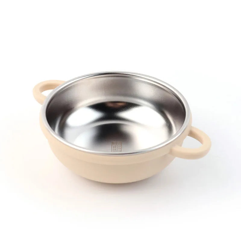 Set Repas Bébé – Bol et Cuillère en Inox avec Ventouse Silicone