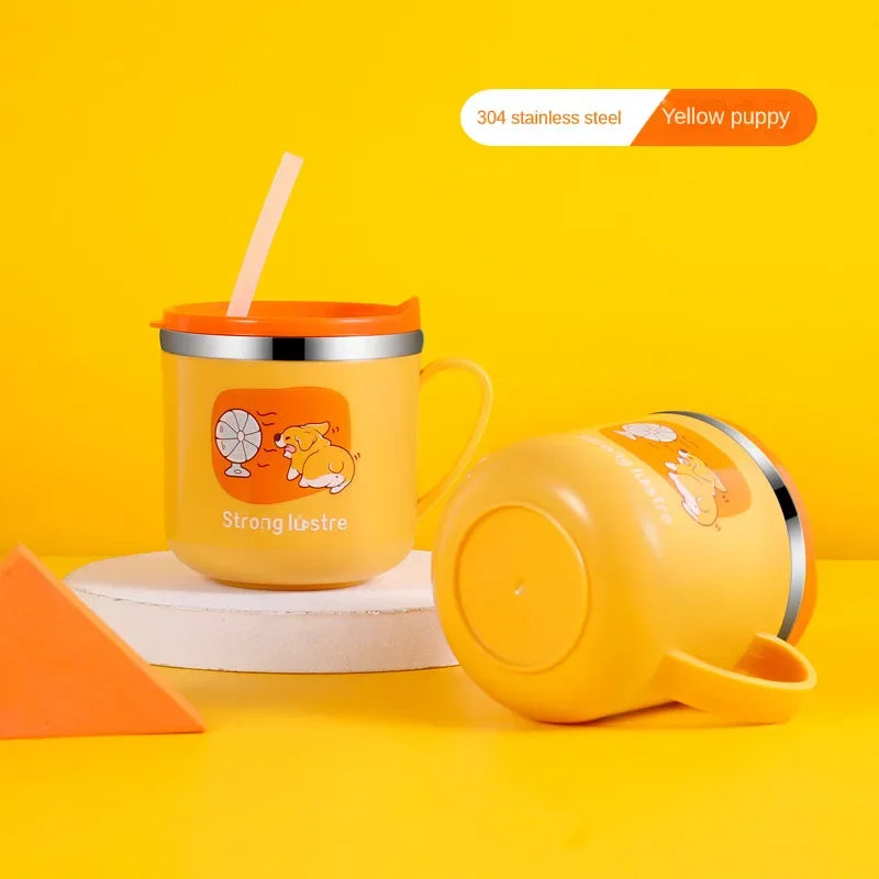 250ML Children Cute Cartoon Animals Thermos Water Bottle Kids Mug 304 Stainless Steel Vacuum Flasks Baby Tumbler Thermo Cup