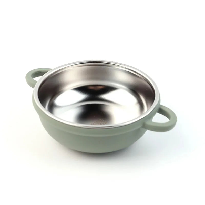 Set Repas Bébé – Bol et Cuillère en Inox avec Ventouse Silicone