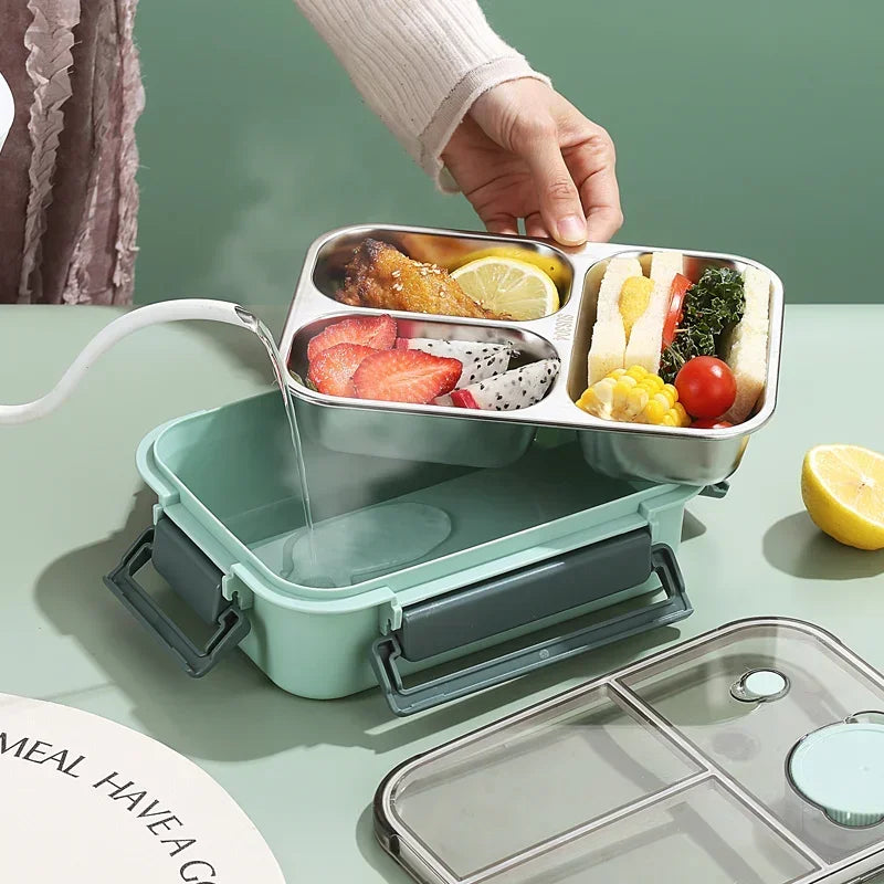 Lunch Box en Inox avec Couverts enfant et adultes 