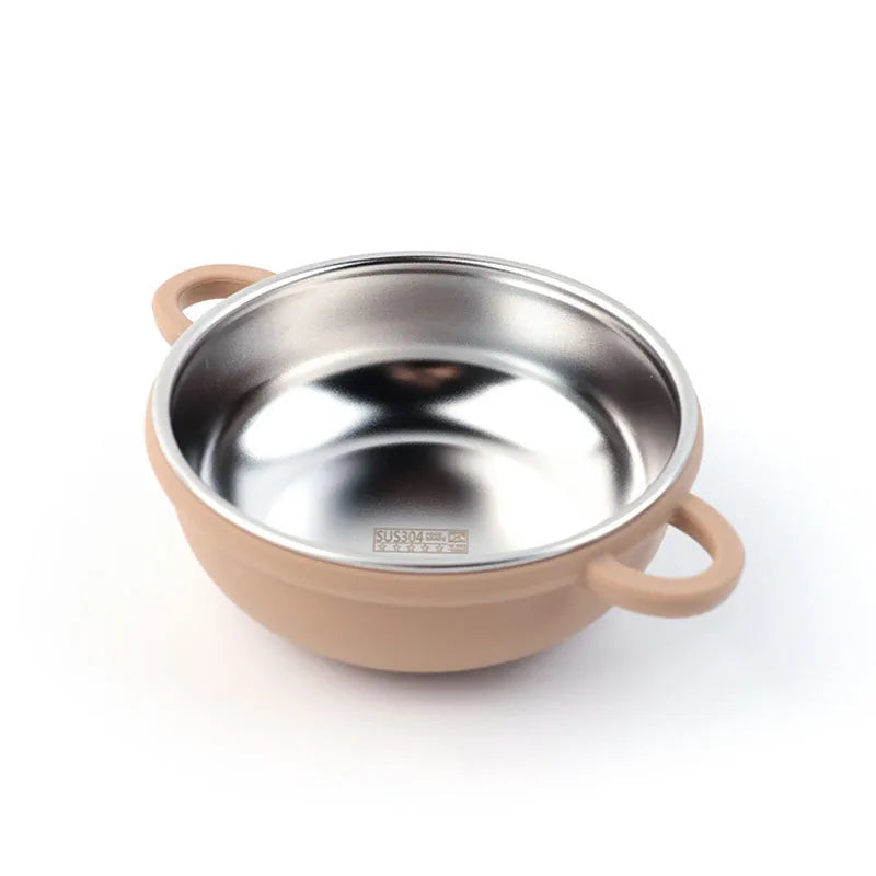 Set Repas Bébé – Bol et Cuillère en Inox avec Ventouse Silicone