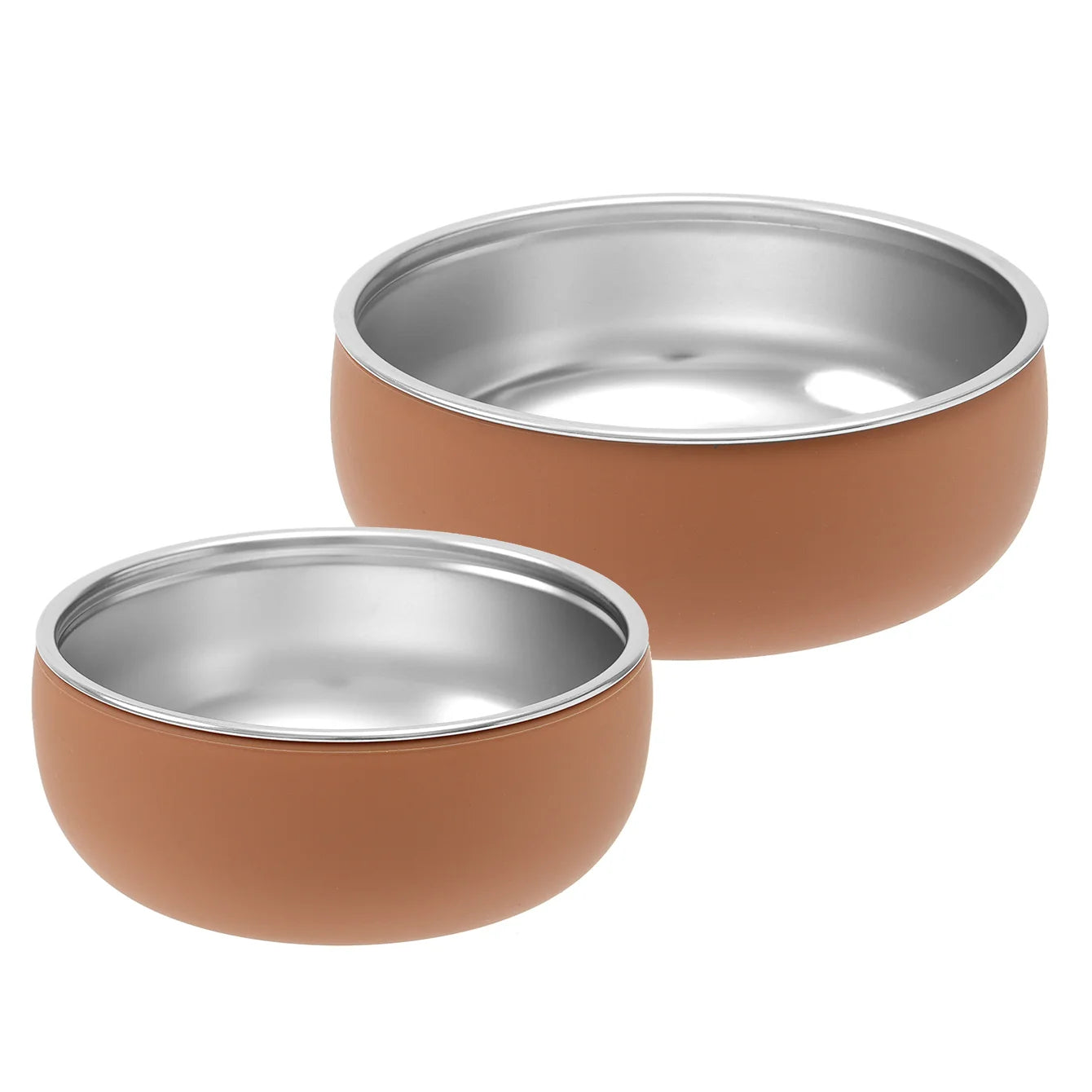 Set Repas Enfant 2 Pièces – Bol et Assiette en Inox avec Base Silicone