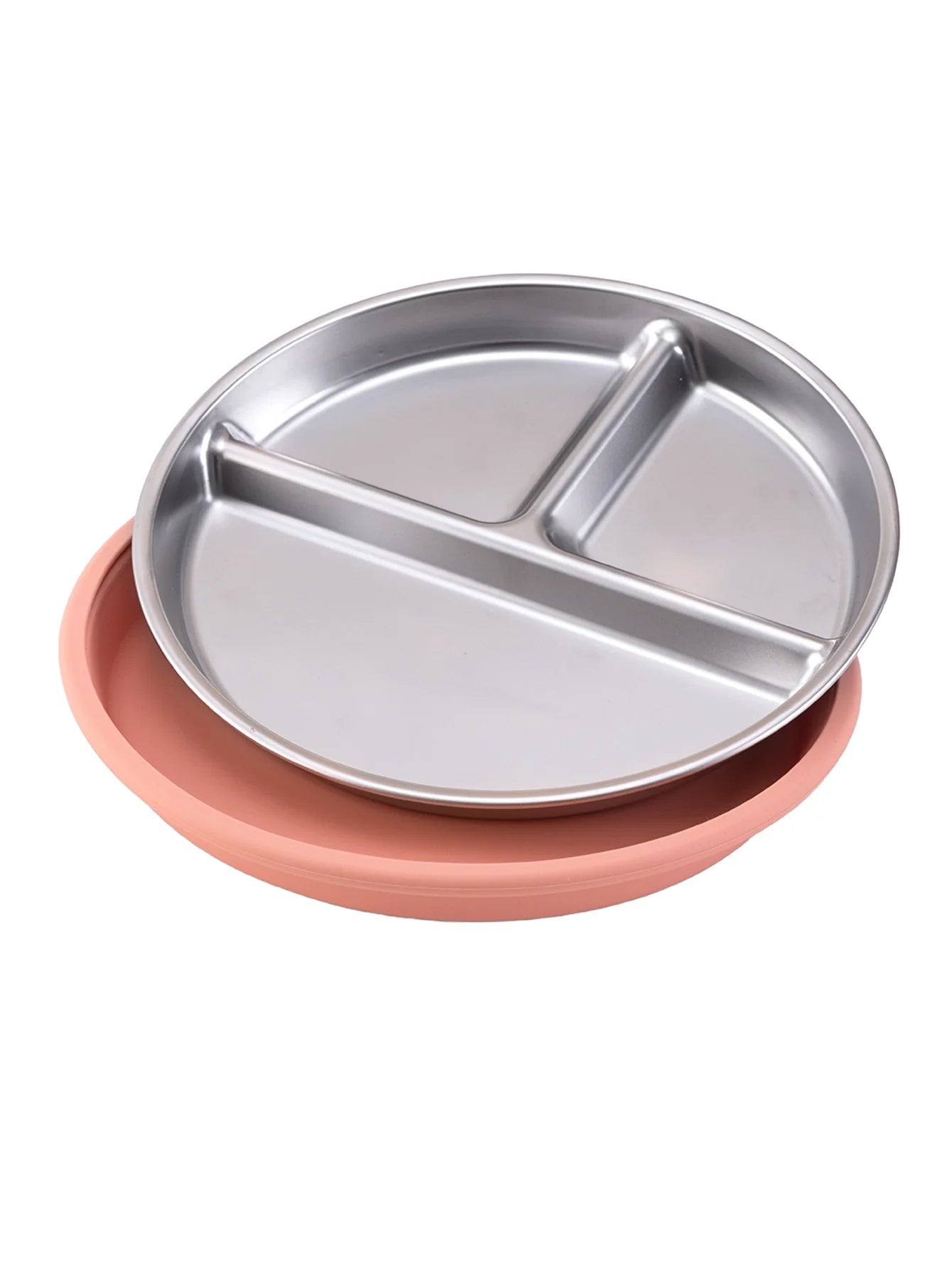 Assiette en Inox avec Ventouse – Vaisselle Bébé Antidérapante