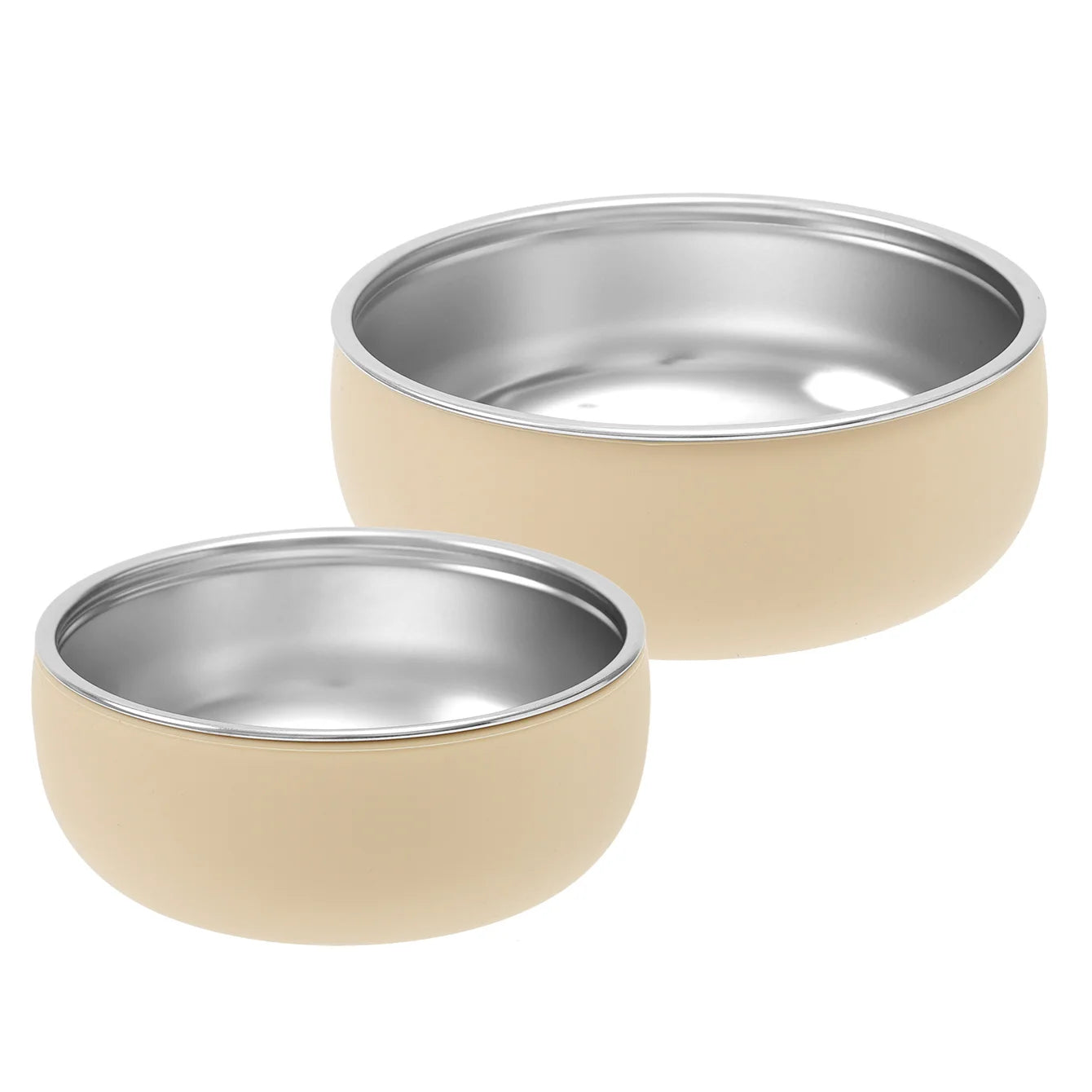 Set Repas Enfant 2 Pièces – Bol et Assiette en Inox avec Base Silicone