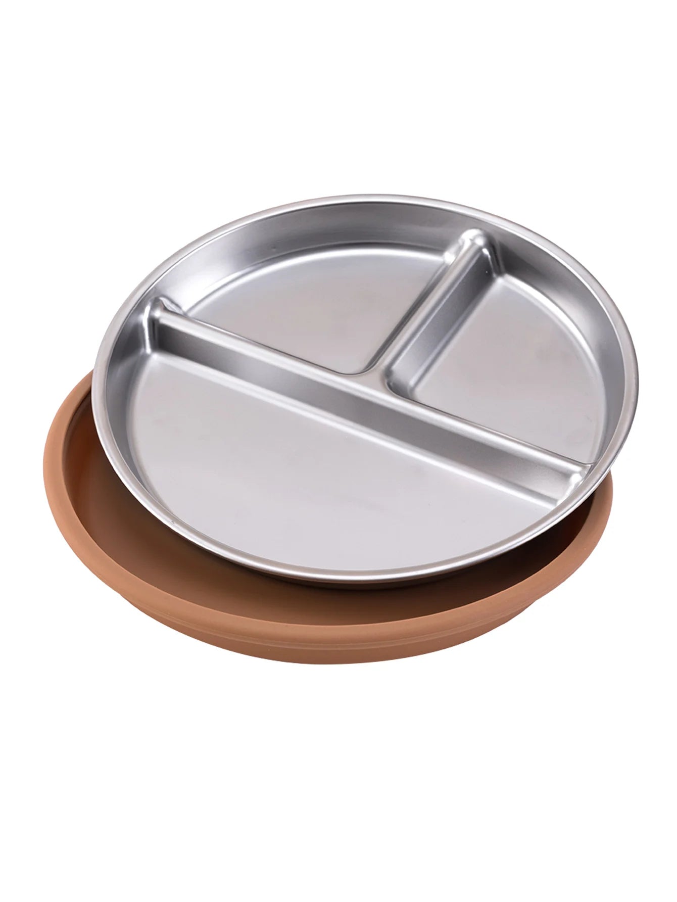 Assiette en Inox avec Ventouse – Vaisselle Bébé Antidérapante