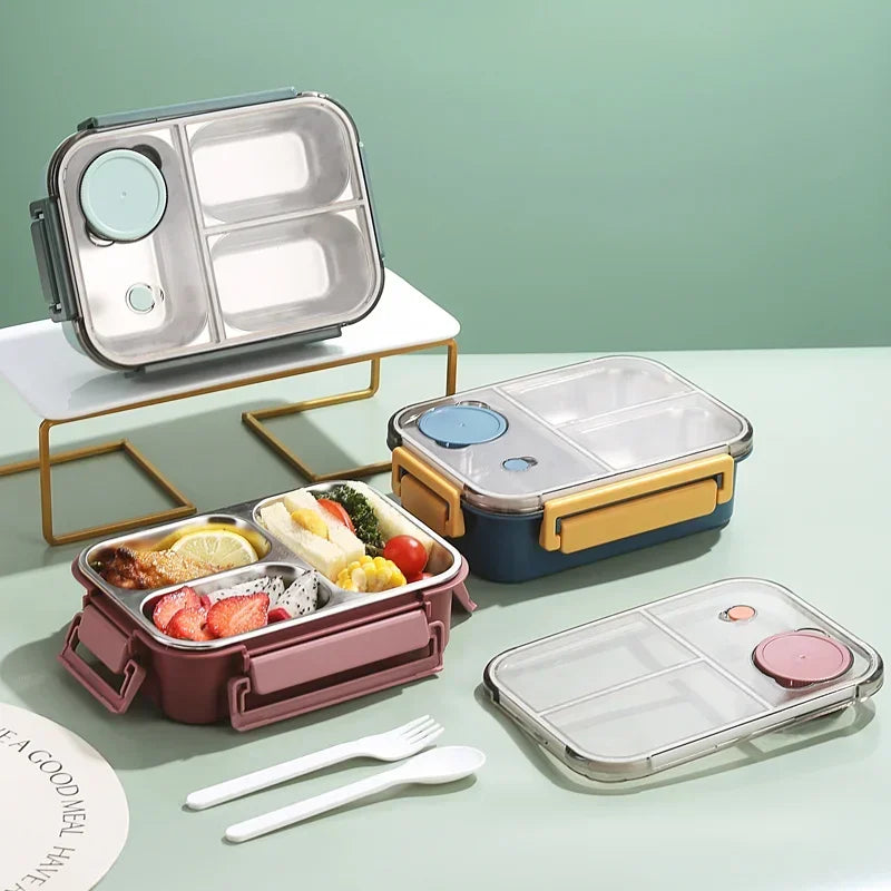 Lunch Box en Inox avec Couverts enfant et adultes 