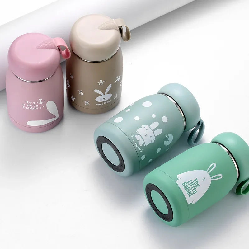 Mini 320Ml Cute Thermos Bottle Portable Thermal Mug Stainless Steel Insulation Cup Vacuum Flasks Water Bottle for Girls Kid