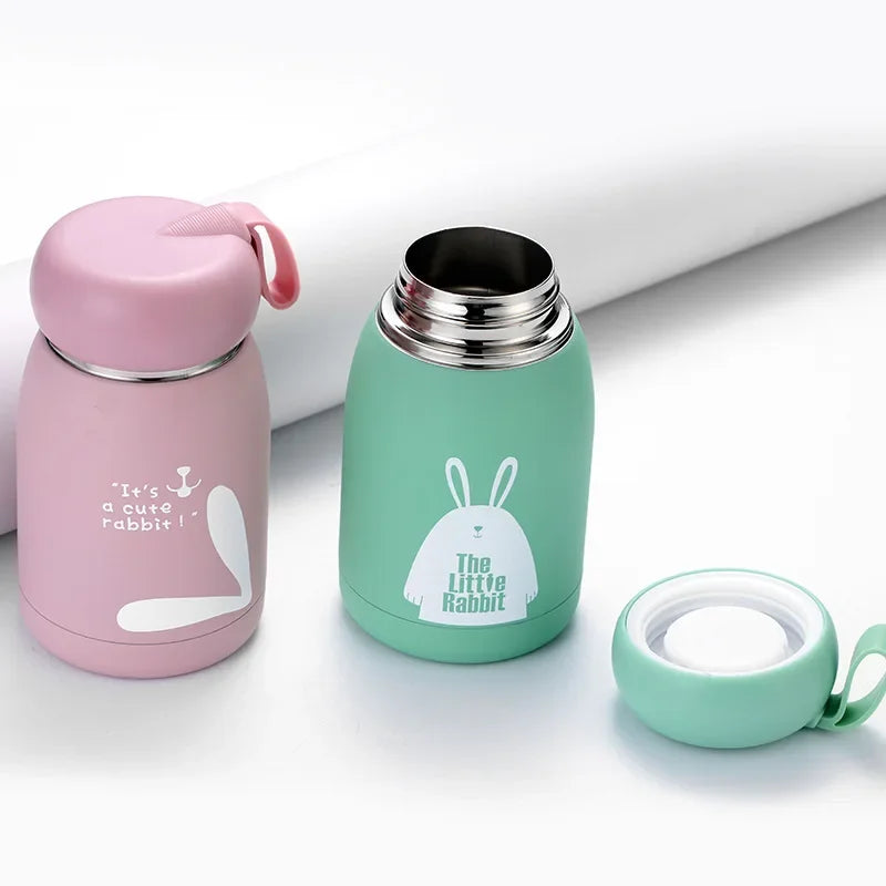 Mini 320Ml Cute Thermos Bottle Portable Thermal Mug Stainless Steel Insulation Cup Vacuum Flasks Water Bottle for Girls Kid