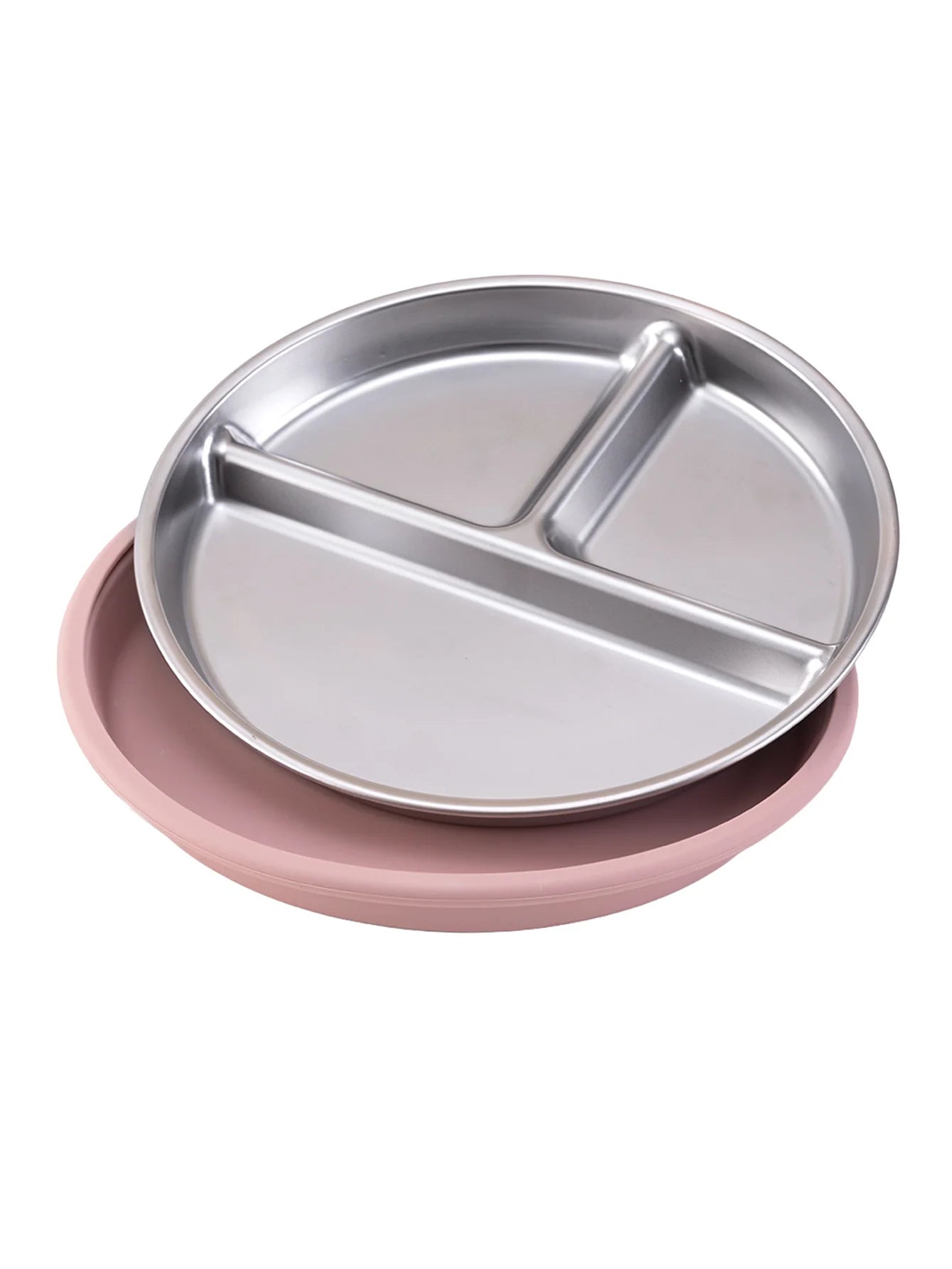 Assiette en Inox avec Ventouse – Vaisselle Bébé Antidérapante