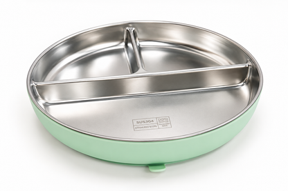 Assiette Colorée Inox Antidérapante