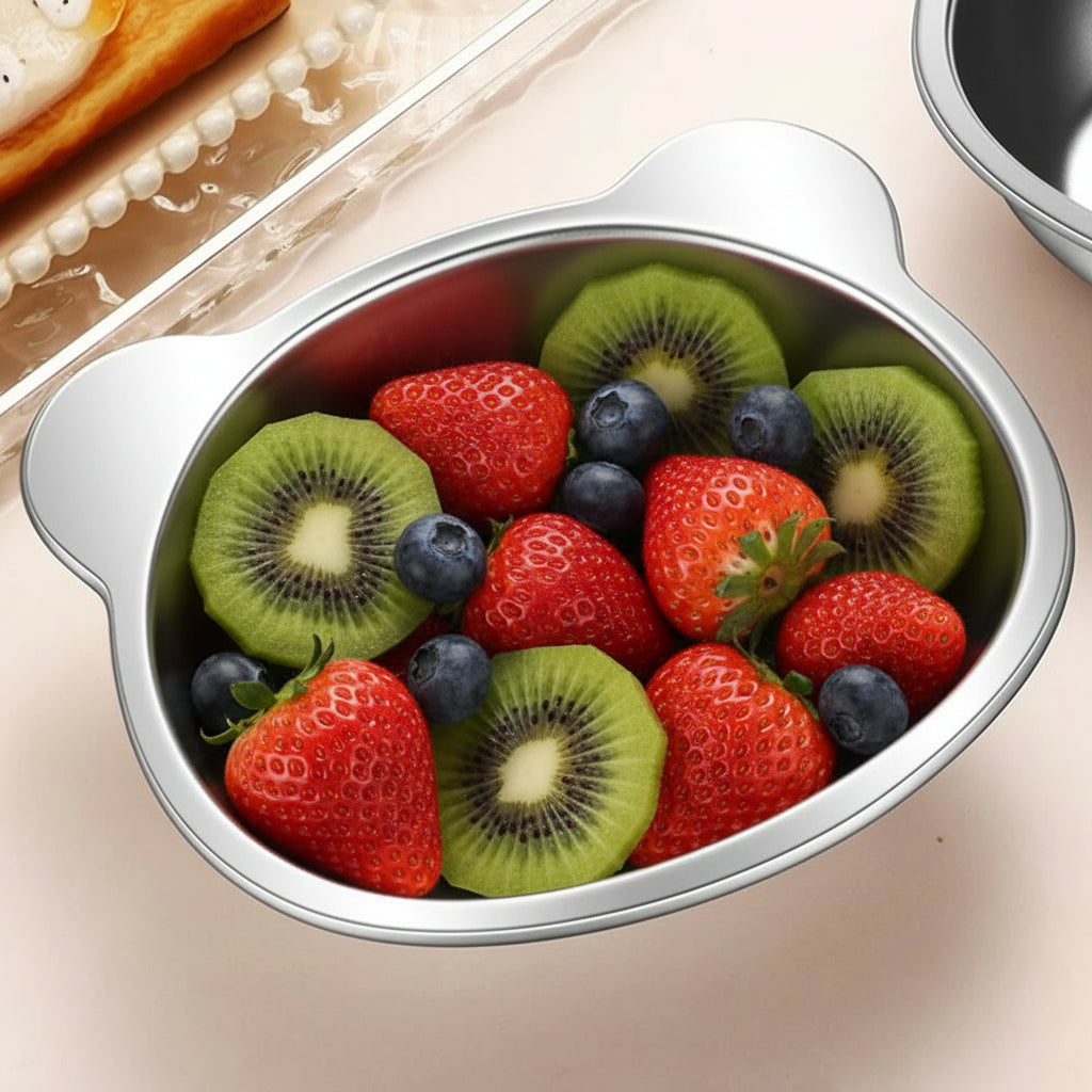 Bol en inox ourson & panda