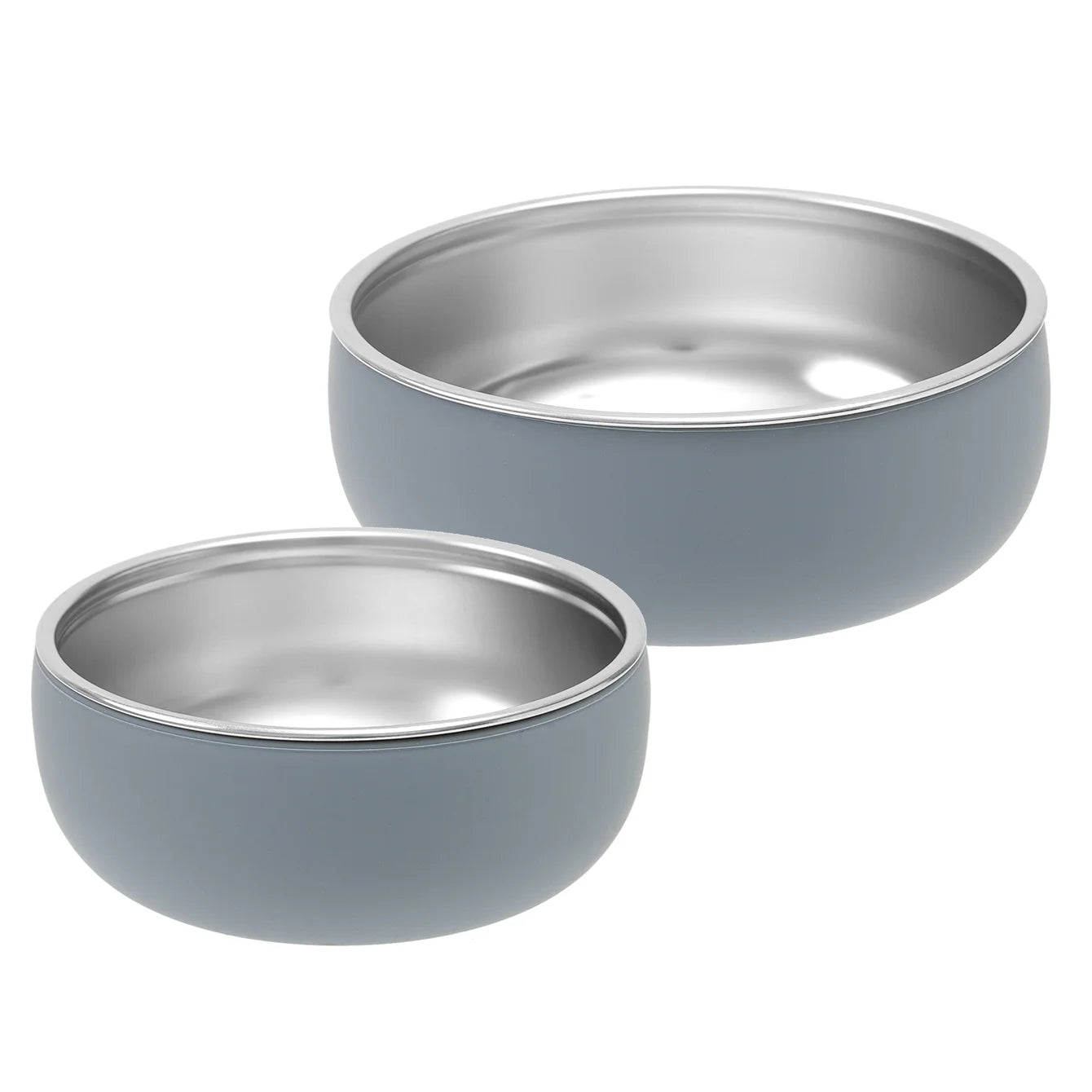 Set Repas Enfant 2 Pièces – Bol et Assiette en Inox avec Base Silicone