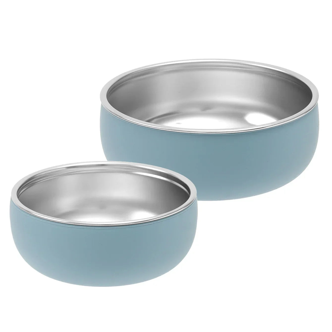 Set Repas Enfant 2 Pièces – Bol et Assiette en Inox avec Base Silicone