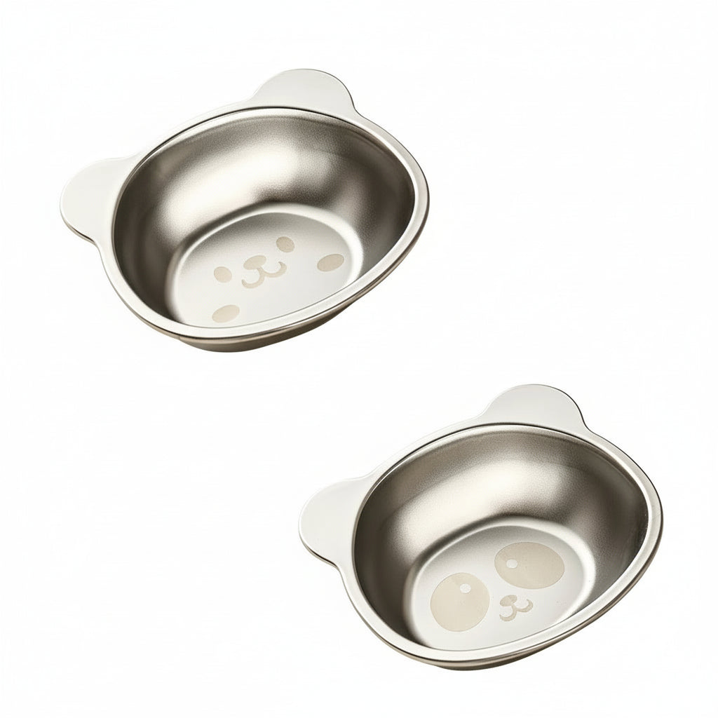 Bol en inox ourson & panda