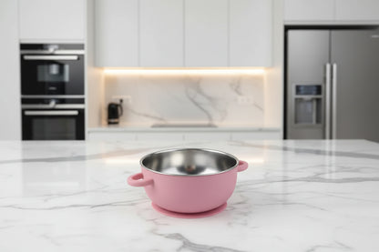 Set Repas Bébé – Bol et Cuillère en Inox avec Ventouse Silicone