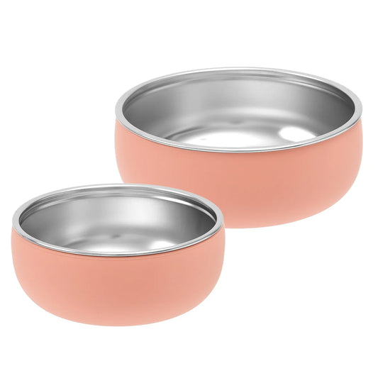 Set Repas Enfant 2 Pièces – Bol et Assiette en Inox avec Base Silicone