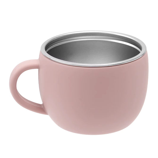 Tasse en inox pour bébé avec poignée – silicone antidérapant détachable, légère et sans BPA, idéale pour l’apprentissage des premiers liquides.